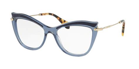 Miu Miu MU06PV VIG1O1 Eyeglasses in Transparent Blue